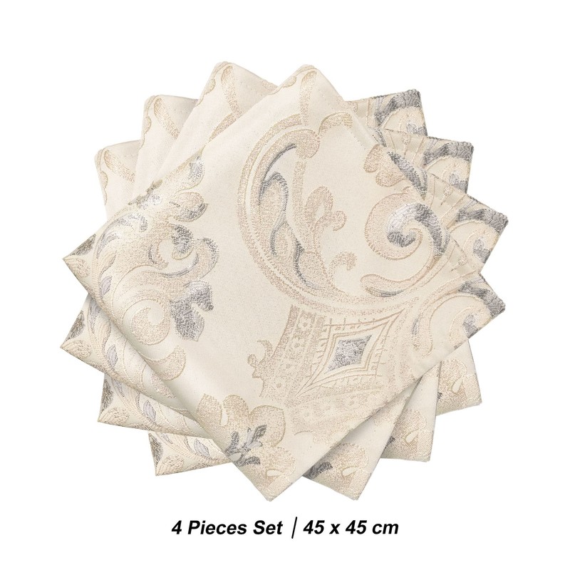 TOPLUXE Cloth Napkins Set of 4, Napkins Reusable 45x45cm, Dining