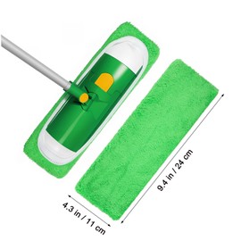 Gatuida 6pcs Microfiber Mop Pads Replacement Washable Flat Mop Cloths for Efficient Cleaning Secure Elastic Fit Highly Absorbent No Shedding