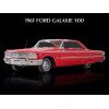 1963 Ford Galaxie 500 Original Look in Red NEW METAL SIGN: 9 x 12" Ships Free