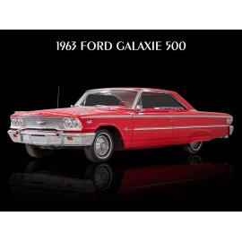 1963 Ford Galaxie 500 Original Look in Red NEW METAL SIGN: 9 x 12" Ships Free
