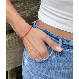 Handmade Men Red String Adjustable Waterproof Lucky Bracelet Cord Surfer Women Kabbalah