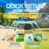 Buheco Beach Tent Pop Up Shade 10x10ft Beach Canopy Sun