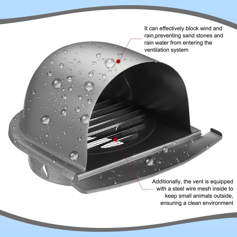 PATIKIL 6 Inch Exhaust Air Vent Cover, Exterior Wall Vent