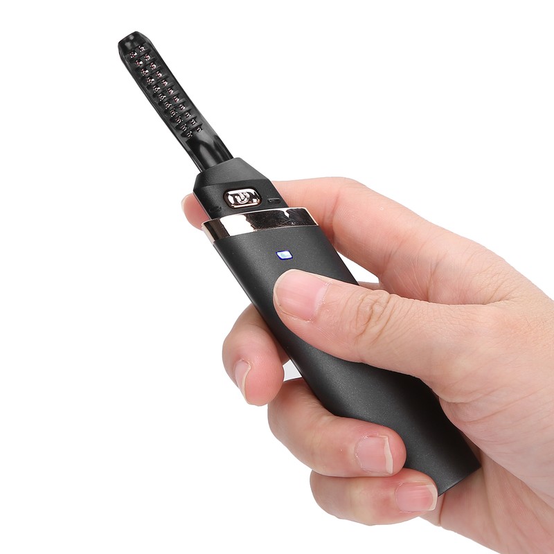 Black Electric Eyelash Curler LongLasting Heated Curler USB Charge Eyelash