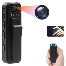 TANGMI Bodycam, 1080P HD & 180° Rotating Lens Body Cam, Independent Button Operation, Small Camera with Night Vision for Meetings, Riding, Pet Walks