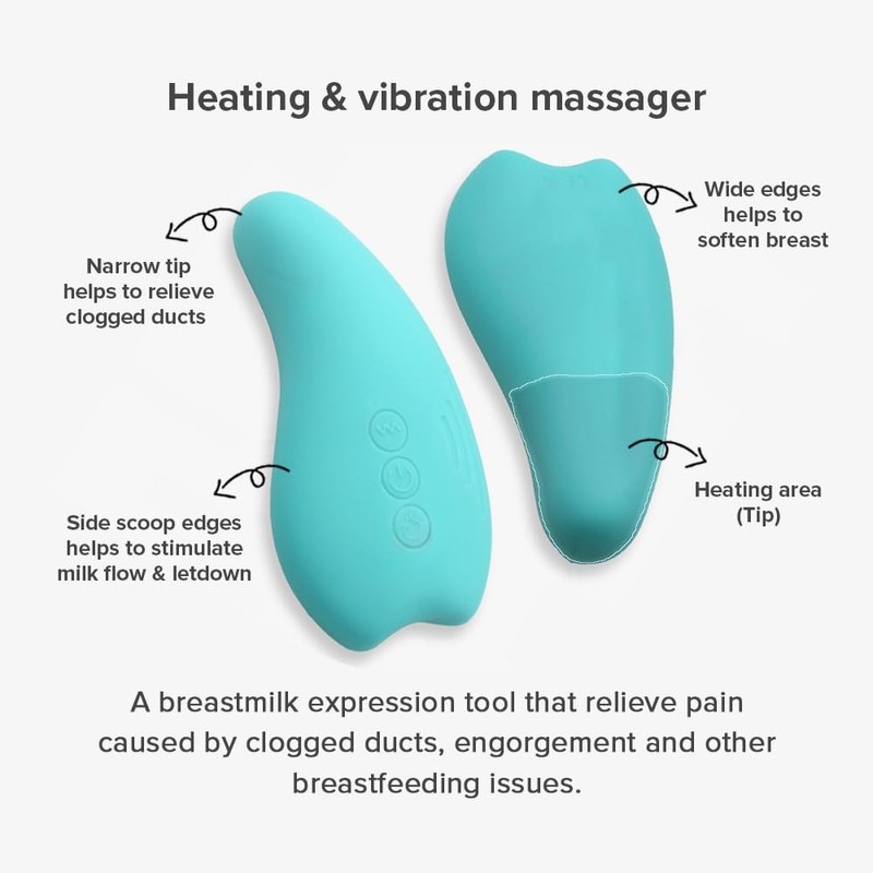 Cubble Warming Lactation Massager, Breastfeeding Support, Relief from Clogged Ducts