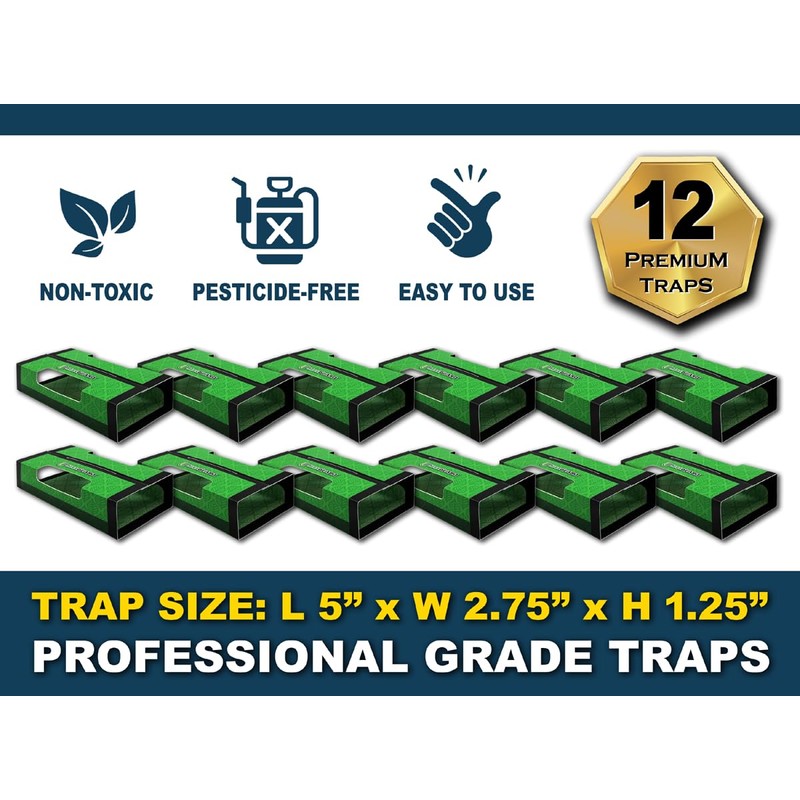 MaxGuard Silverfish + Insect Traps (12 pcs Box Trap) |