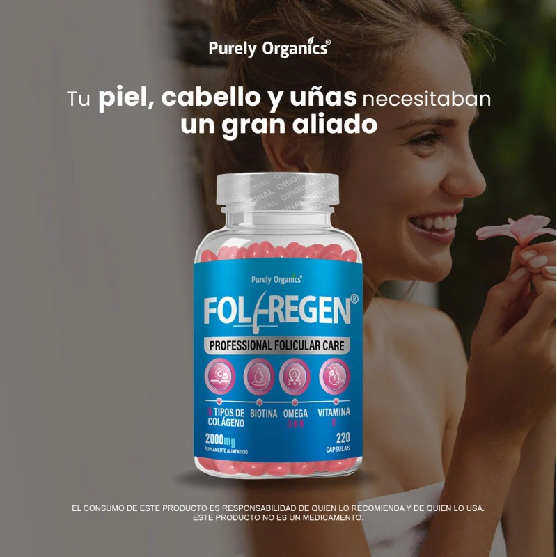 Foliregen Profesional Folicular Care | 220 Cápsulas | Purely Organics