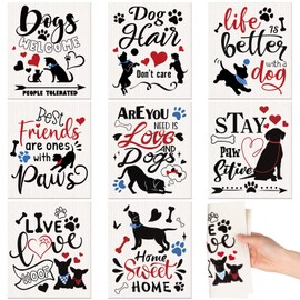 8 Pcs Dog Swedish Kitchen Dishcloths Towels Reusable Swedish Absorbent Sponge Cleaning Dish Cloths Quick Drying Kitchen Swedish Washable Decorative for Dog Lover Gifts for Women Dog Hand Towel (Dog)