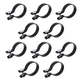 Oedema 10 Pcs Chain Link Brace Band Black Durable Iron Chain Link Fence Hardware with Bolts and Nuts for 2-3/8" Outside Diameter Pipe, Gate, Fences Panels