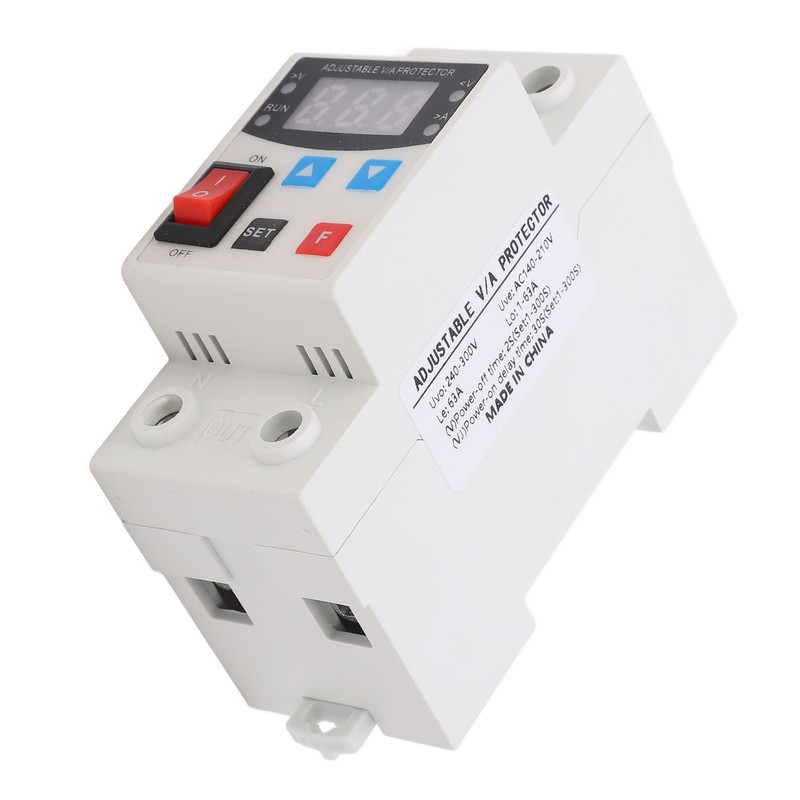 Over Under Voltage Protector Adjustable Digital Display Voltage Current Protective