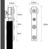 TSMST 4FT Stainless Steel Sliding Barn Door Hardware Kit for