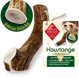 ChronoBalance® M (2er Set) Geweih-Kaustange für Hunde ganze Stücke als Kauspielzeug: 100% Hirschgeweih Hundespielzeug, Leckerli Zahnpflege, Kausnack, Geweih Kauknochen, natürlich ohne Zusätze