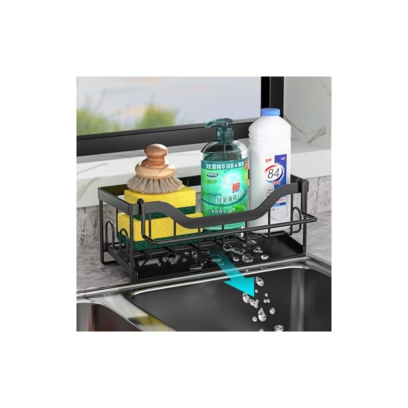 Kitchen Sink Organiser Sponge Holder - Kitchen Sink with Dish