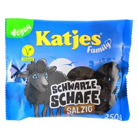 Katjes Family Black Sheep Salty Liquorice Vegan Pack of 22 (22 x 250 g)
