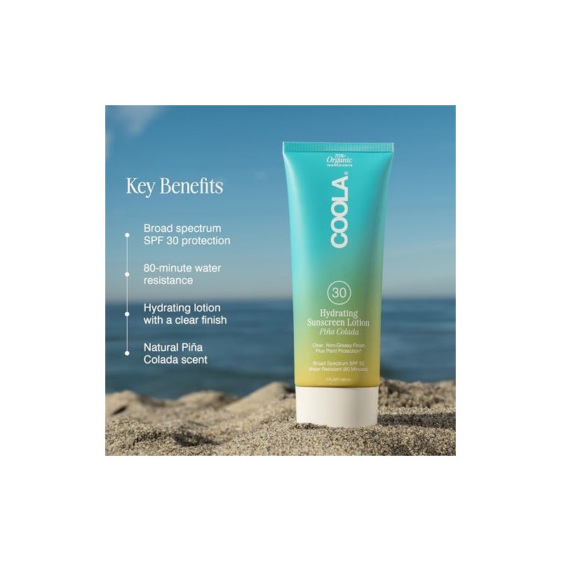 Coola Classic body organic sunscreen lotion spf 30 - pina