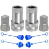 Cplbrb 3/8'' Ag Hydraulic Quick Connect Coupler Set,Heavy-Duty Carbon Steel