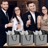ReliThick 12 Pack Metallic Paper Gift Bag with Handle and