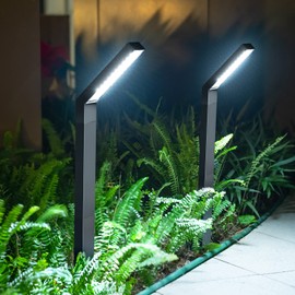 MOLEBIT Solar Outdoor Pathway Lights - IP65 Waterproof Landscape Lights for Garden Decor, Walkway, Yard, Driveway (2 Pack)