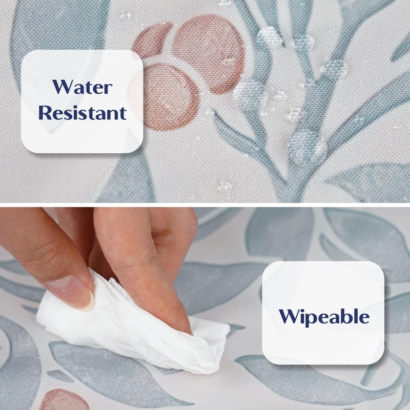 uwdfnwuif Elastic Round Tablecloth Washable Fitted Table Cover for Indoor