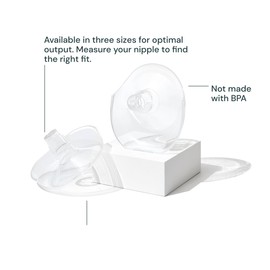 Willow Go Breast Pump Flanges, 2-Count | 24mm | Breast Shields for Willow Go Wearable Double Electric Breast Pump