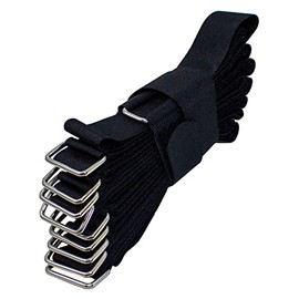 Lumonic 10 x Velcro Ties, 600 x 38 mm, Normal Black, Reusable Cable Ties Made of Velcro Tape, for Attaching or Cable Management
