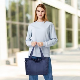 DEEVORCA Shoulder Bags for Women Trendy Women Handbags Multiple Pockets Removable Shoulder Strap Carry Bags Concerts Weekend Trips Dating Messenger Bags Waterproof Nylon, blue