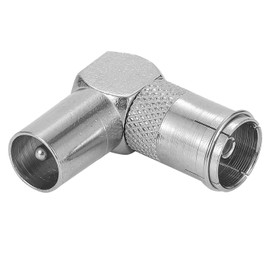 Greluma 6PCS Right Angle IEC TV Male to Female Converter, 90 Degree IEC TV Adapter for Radio Cable TV DVB-T DVB-T2 HD