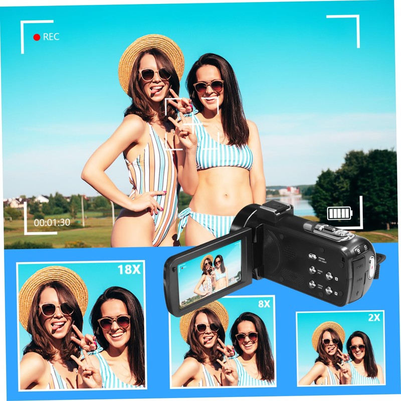 Operitacx High Definition Digital Camera with Touch Screen Lightweight Portable