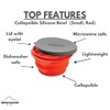Collapsible Silicone Bowl with Lid for Camping and Backpacking -