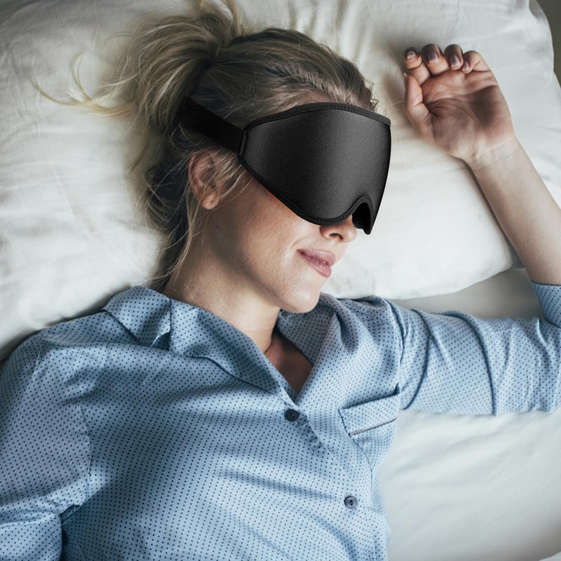 WLLHYF Silk Sleep Mask, 3D Stereo Deep Sleep Eye Mask