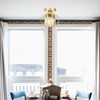 COOINJOY Modern LED Crystal Chandeliers Ceiling Light Fixture, Semi Flush