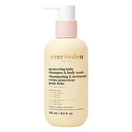 Evereden Gentle Baby Body Wash & Shampoo 8.5 oz | Non-Toxic, Fragrance-Free, Clean Baby Care