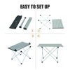 iClimb Ultralight Compact Camping Folding Table with Carry Bag (Silver