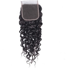14 Zoll x 4 Zoll Lace Closure Strähnen Perücke Brasilianisch Glatt Menschenhaar Kinky Curly für Damen