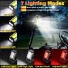 Magnetic Rechargeable Golf Cart LED Dome Lights with 360° Rotation