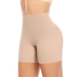 Seamless Shaping Boyshorts Panties for Women Tummy Control Shapewear Under Dress Slip Shorts Underwear (#31 Beige-new2,M)