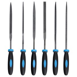 Acooruiteng Metal File Professional File 6 Pcs Files Mini File Set Metal File Set Diamond File with Comfortable Grip and Plastic Storage Bag Perfect for Wood Metal DIY Project Pro's