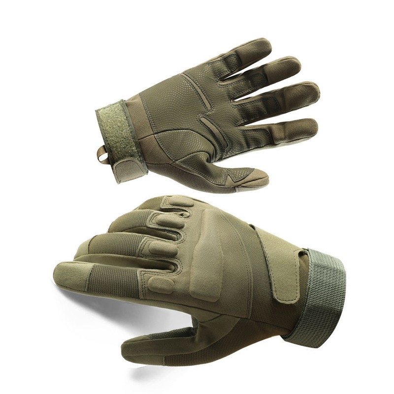 Protective Gloves Full Finger M Size Microfiber Leather Breathable Wind