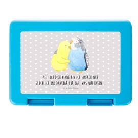 Mr. & Mrs. Panda Budgie Love Lunch Box - Gift, Wife, Butter Box, Bread Box, Birds, Snack Box, High Side Day, Search, Lunch Box