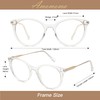 AMOMOMA Retro Round Reading Glasses for Women Cute Stylish Blue