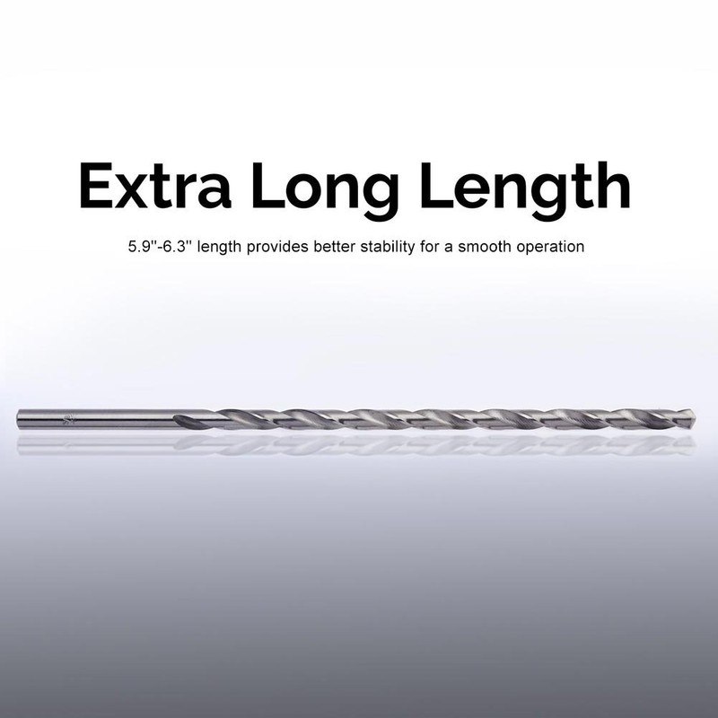 Wood Drill Bits Set, 5pcs 2-5mm Extra Long Drill Bits