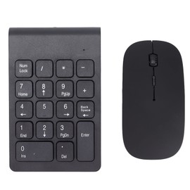 POCREATION Teclado Numérico Inalámbrico, Teclado Numérico Plug and Play Tecnología inalámbrica de 2,4 GHz Combinación de ratón con Teclado numérico Duradero Sensible a 1200 dpi para Oficina en casa