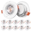 5W LED Recessed Ceiling Light Dimmable IP44 Spotlight,3CCT 2700-3000K,90-100mm Cutout