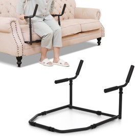 Fanwer Stand Assist for Couch and Sofa, Settee Lift Assist for Elderly, Y-Shaped Grab Bar Standing Aid for Patients, Adults, Seniors and Disabled, Adjustable Daily Living Mobility Aid, Black,Small
