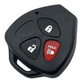 Key Fob Case Fit for Toyota RAV4 Venza Yaris Matrix Vibe xB Camry Keyless Entry Remote Control Replacement Shell (2 Black)