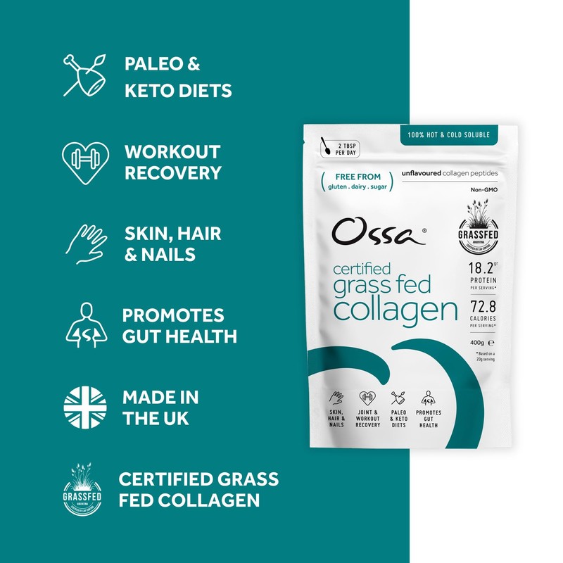 Ossa Collagen Peptides Powder 400g | Grass Fed | Natural