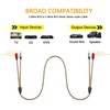 2RCA to 2RCA Cable 12ft, Hanprmee Gold-Plated [Copper Shell] [Heavy