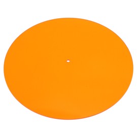 Turntable Mat Transparent Acrylic Reduce Static Dust Noise Record Platter Slipmat for 12 Inch Vintage Record Player Orange
