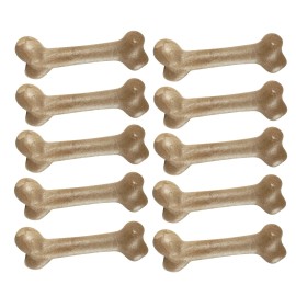 PurePet 8 Inch Larger Wood Scented Femur Dog Bone Shaped Dental Health Chew Gentle Tummy - 10 Femur Bones